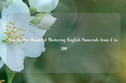 One to One Hundred Mastering English Numerals from 1 to 100