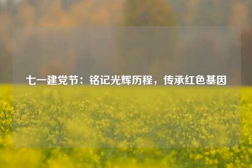 七一建党节：铭记光辉历程，传承红色基因