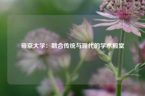 帝京大学：融合传统与现代的学术殿堂