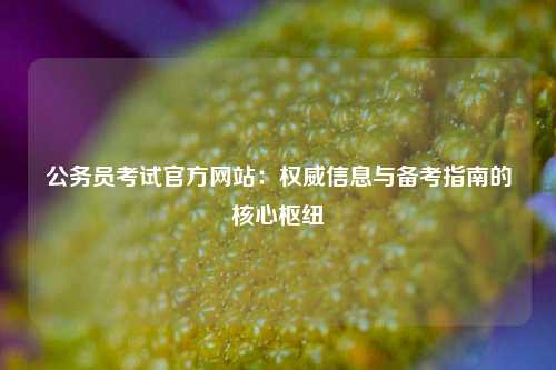 公务员考试官方网站：权威信息与备考指南的核心枢纽